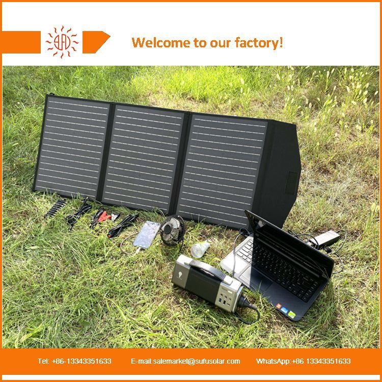 Panel solar ar gyfer gorsaf bŵer cludadwy